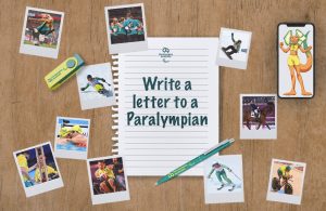 Text on image reads: Write a letter to a Paralympian
