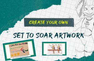 Text on image reads: Create your own Set to Soar Artwork