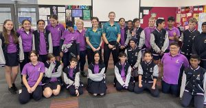 Paralympians attend a school visit as part of the Paralympic Schools Program